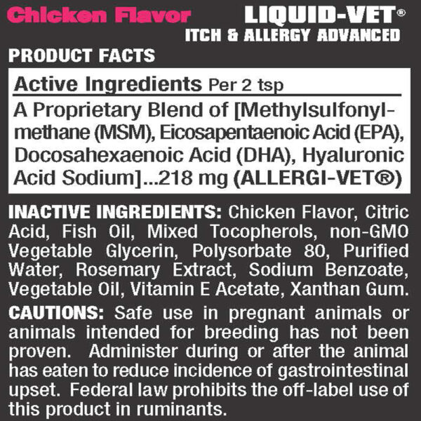 LIQUID-VET® ITCH & ALLERGY ADVANCED - Chicken Flavour