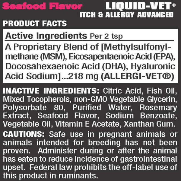 LIQUID-VET® ITCH & ALLERGY ADVANCED - Seafood Flavour