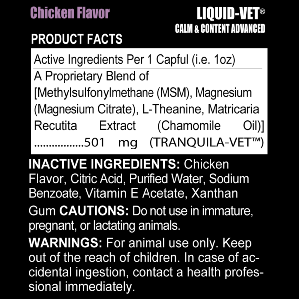 LIQUID-VET® CALM & CONTENT ADVANCED - Chicken Flavour