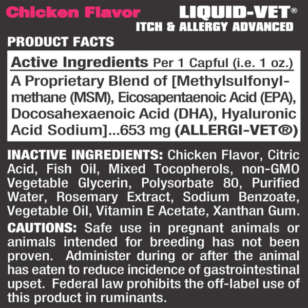 LIQUID-VET® ITCH & ALLERGY ADVANCED - Chicken Flavour