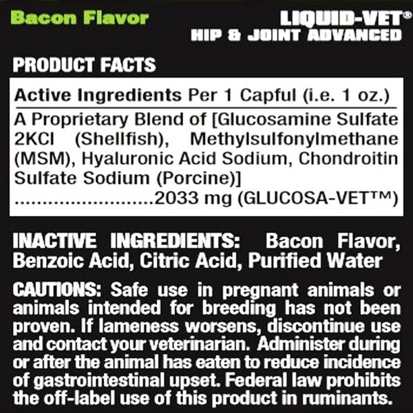 LIQUID-VET® HIP & JOINT ADVANCED - Bacon Flavour