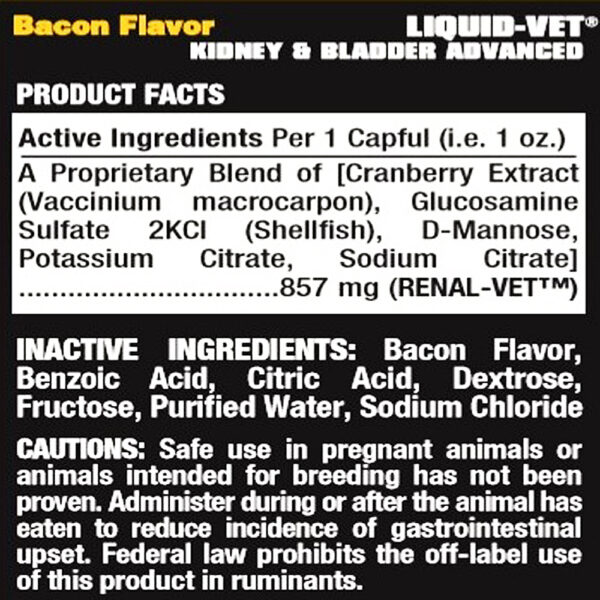 LIQUID-VET® KIDNEY & BLADDER ADVANCED - Bacon Flavour