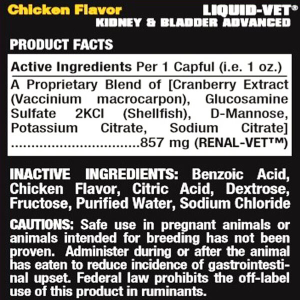 LIQUID-VET® KIDNEY & BLADDER ADVANCED - Chicken Flavour