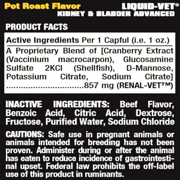 LIQUID-VET® KIDNEY & BLADDER ADVANCED - Pot Roast Flavour