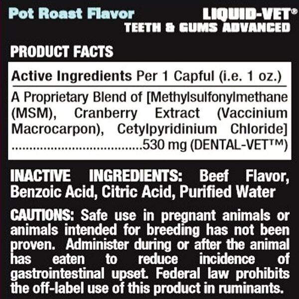 LIQUID-VET® TEETH & GUMS ADVANCED - Pot Roast Flavour